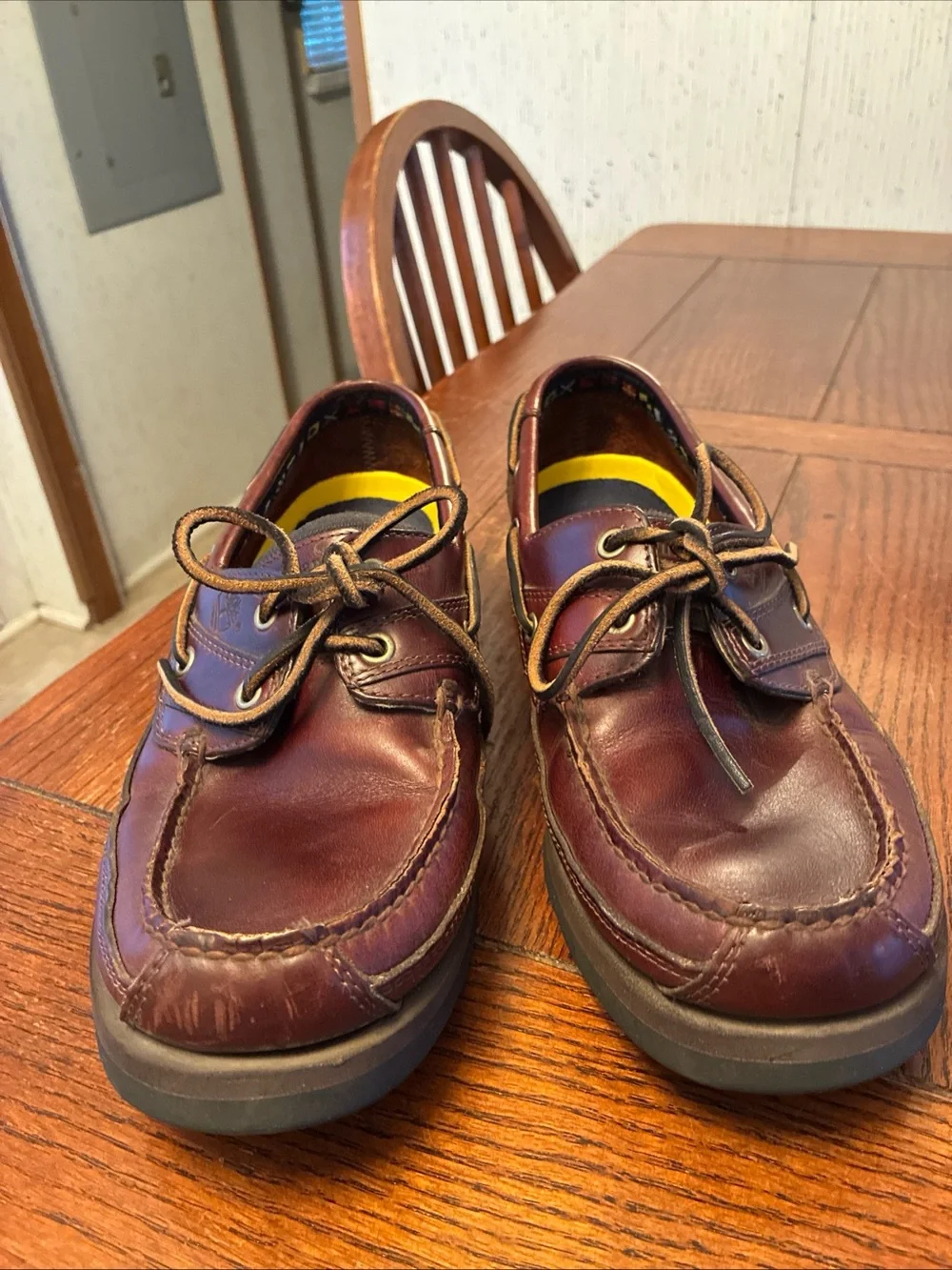 Timberland Echo Bay Boat Shoes Men’s 9.5 Leather Vintage 2 Eye Deck Shoes 71026